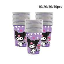 Sanrio 10/20/30/40pcs Sanrio Kuromi Party Supplies,Paper Cups For Kuromi Birthday Party Decorations,Kuromi Birthday Party Decorations