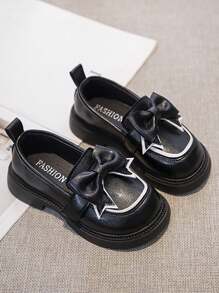 Tibanyu 1 Pair Girls Flat Shoes, Low-Cut Children Casual Loafers, Fashion Slip-On Flats, Comfortable Low-Top Hook And Loop Design, Lightweight Flat Shoes For Indoor/Outdoor, Suitable For Spring/Fall, Everyday Activities, Parties