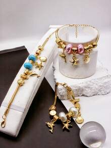 Fashion Bracelets (3 Random Pieces) - 金色 - 查看 11