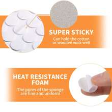 100-500pcs Wax Candle Wick Stickers, Double-Sided Adhesive Foam Tape For Candle Making Supplies And Bottom Base Holders
