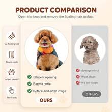 Cepillo de Pelaje Para Mascotas, Multifunción Cepillo para Gatos Perros, Productos de Peluquería Felina para Gatos de Pelo Corto y Largo, Pet Grooming Brush (Verde) - Verde - Ver 2