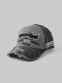 DareSee 1pc Letter Slogan Embroidery Print UV Protection Sports Baseball Cap, Casual Couple Hats, Fashionable For Everyday Commute, All Seasons Halloween Christmas Gifts