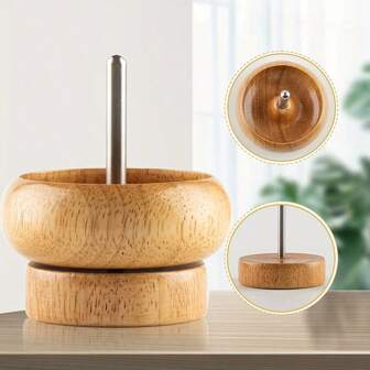 DIY 制作串珠旋转器，用于珠宝制作，轻松旋转木制手链旋转器，配有 1 个串珠针，用于制作种子粘土珠腰带、手链