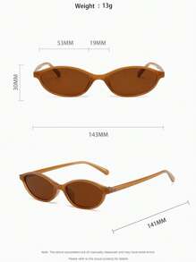 1pc Vintage Oval Small Frame Fashion Glasses, Bohemian Style, Suitable For Summer Parties, Birthday Gatherings, Holiday Outings, Travel Photography