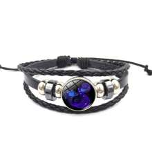 Zodiac Signs Spirit Bracelet Zodiac Bracelet For Women Men Adjustable 12 Constellation Bracelet Multilayer Zodiac Black Leather Bracelets Zodiac Sign Wrap Bracelet For Women Men Birthday Jewelry