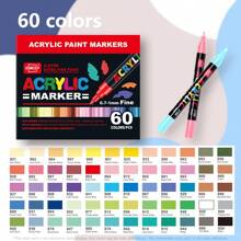 240 colores de marcadores acrílicos de punta fina con sistema de presión, para aprender pintura profesional, dibujo, ganchillo y marcado de bordes. Bolígrafos para dibujo de líneas de 0.7-1.0mm, impermeables y apilables. Graffiti DIY, colorear en vidrio/piedra/zapatos/plástico, excelente para volver al colegio