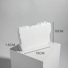 1块不对称白色石膏石,适用于珠宝收纳、摄影装饰、INS风香炉装饰块、摄影道具、女性收纳整理包、旅行必备、返校宿舍收纳、秋季装饰 - 白色 - 查看 15