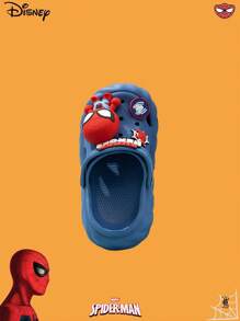 Disney Disney Children's Slippers Hero Mode Activated! Children's Non Slip Slippers; Urban Crawler: Wear Slippers Before Bedtime, Cartoon Spider Man Children's Hole Shoes, Summer Indoor Anti Slip Boys' Toe Cap Children's Slippers