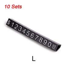 10Sets Mini Adjustable Price Tag Sets, Price Three-Dimensional Number Signs, Snap Design, Easy To Install, Can Be Used For Jewelry, Watches And Daily Office Display Price Signs, Suitable For Display Stands, Small Counters, Jewelry Retail Stores, Automatic Vending Machines, Store Decorations