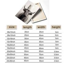 Funny Bathroom Cow Poster Wall Art Highland Cattle Canvas Prints Bathroom Poster For Bedroom Home Office Gift Decorations With Framed - 24inchX32inch(60cmX80cm) - View 2