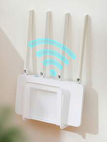 1/2pcs Wall Mount Router Storage Box, Wireless WiFi TV Box Holder Organizer For Living Room Bedroom, Router Holder Rack, Wall Mounted Network Device Holder, Drill-Free - Multicolor - View 6