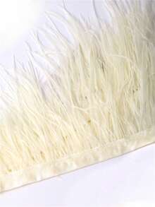 1m Color Simulation Of Ostrich Feathers Trim 8-10cm Feather Ribbon Sewing Wedding Party Costume Decoration Crafts Accessories - Multicolor - View 15