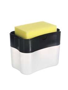 1 件创意厨房皂液器、厨房洗洁精分配器、用于厨房水槽的洗洁精分配器和海绵架，功能增强，含海绵，2 合 1 优质海绵架，用于台面的洗碗皂液器泵 - 彩色 - 查看 14