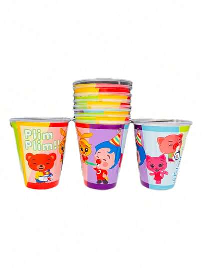 25 Vasos Plim Plim Payasito Desechables Fiesta Cumpleaños