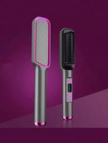 GENAI Straightening Brush - All-In-One Ionic Styler - Salon Finish At Home - Compact And Lightweight Design - White & Gray - UK Plug(220-240V) - View 12