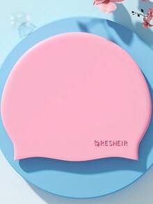 1 件装普通硅胶泳帽，防水、防滑、高弹性，男女适用，游泳时保护头发