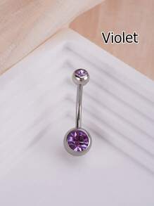 1 buc inel la modă din oțel inoxidabil cu zirconiu cubic, inel pentru buric potrivit pentru buric, bijuterii pentru piercing pentru buric, bară de piercing pentru buric, inele pentru buric, unghii pentru buric, inele pentru buric, bijuterii pentru piercing pentru buric pentru femei și fete, purtare zilnică