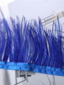 1m Color Simulation Of Ostrich Feathers Trim 8-10cm Feather Ribbon Sewing Wedding Party Costume Decoration Crafts Accessories - Multicolor - View 21