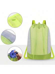 网状沙滩包 超大沙滩包和手提袋 手提包 背包 玩具 毛巾 沙子 收纳 沙滩玩具 儿童玩具 超市杂货 野餐手提袋 - 彩色 - 查看 8