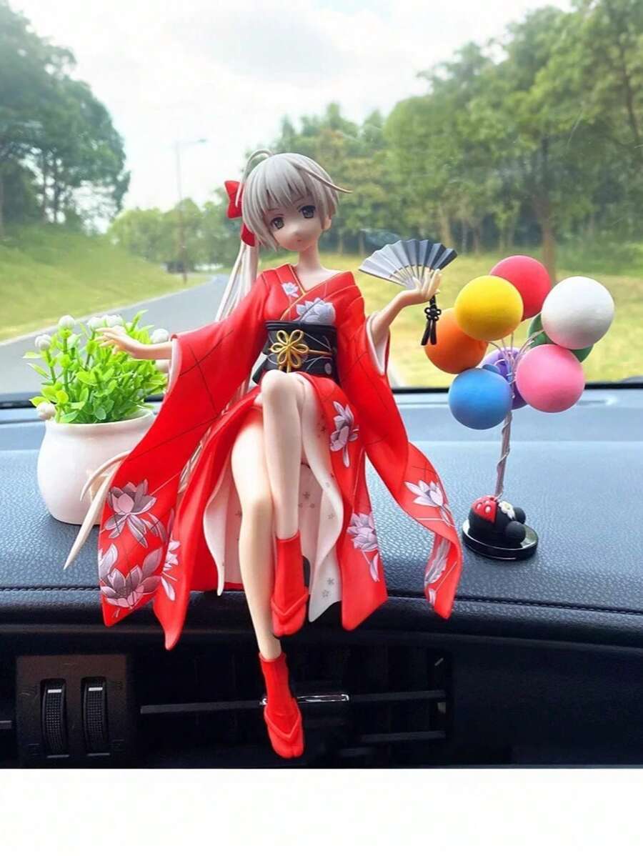 动漫人物车饰小雕像，时尚可爱的汽车内饰配件