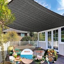 2 Größen, hochwertige schwarze Schattennetzung - dickes, witterungsbeständiges Outdoor-Zeltdach für Terrasse, Garten, Camping, 80-90% Beschattungsrate, strapazierfähiger Stoff, teilweiser Sonnenschutz, verstärkte Kantengestaltung, outdoor Schutztextil, Dachfenster-Beschattung