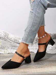 Tacones altos de punta elegantes para mujer, bombas de tacón con cordones cruzados y punta abierta, zapatos de fiesta de moda, adecuados para uso casual y de noche