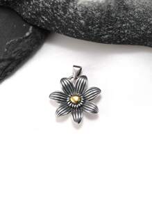 1 pieza Colgante de plata de ley 925 con diseño único de girasol, joya fina de regalo para mujer