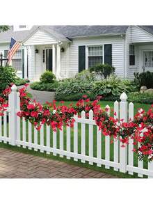 1pc Artificial Morning Glory Garland UV Resistant Faux Floral Vine With Green Leaves Hanging Simulation Morning Glory Plant For For Home Garden Wedding Decor & Photo Backdrop Birthday Gift Graduation Decor - Multicolor - View 8