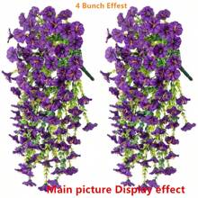 2 mazzi di fiori decorativi finti UV resistenti, piante artificiali adatte per casa, corridoio, giardino, tavolo da pranzo, soggiorno, decorazione per matrimoni e feste, decorazioni artificiali, piante finte, piante rampicanti finte, appendiabiti artificiali, fiori finti, decorazioni per matrimoni e feste, San Valentino