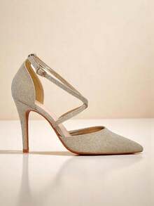 Women's Stiletto Pumps - Gold - View 4