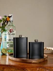 Cirelle 1pc 6oz/8oz Stainless Steel Hip Flask, Square Flask - Perfect Gift For Family, Friends, And Christmas - Durable And Easy To Clean