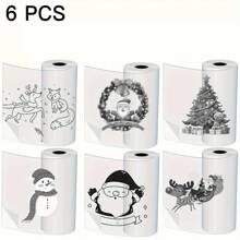 2/4/8 Rolos Etiquetas Adesivas Claras Autoadesivas de Papel Térmico Brilhante de 57mm Para Impressoras de Bolso/Miniatura, Ajuste Universal, Impressão de Alto Contraste