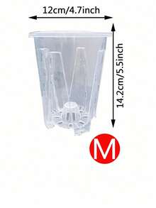 1/3/5 件装透明山根透气蝴蝶兰和天南星科植物花盆，带孔，厚实耐用 - 彩色 - 查看 15