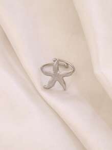 1PC Chic Stainless Steel Starfish Ring For Women 18K Gold Plated Little Sea Star Adjustable Opening Rings Female Summer Beach Daily Jewelry Gifts