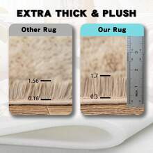 WISH TREE 8x10 Area Rugs For Living Room, Fluffy Shaggy Rug Soft Carpets, Big Rugs For Bedroom Dorm Home Decor Aesthetic Light Tan - 駝色 - 查看 6