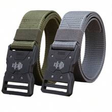 3 New Quick - Release Nylon Tactical Belts, Suitable For Sweatpants, Outdoor Training, Daily Use And As Men's Casual Belts