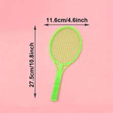 Juego de 4 piezas de mini raquetas de bádminton y tenis de mesa de plástico con 2 pelotas, diseño ligero y duradero, adecuado para adultos, juegos de interior/exterior, regalos de fiesta de cumpleaños, herramientas deportivas (algunos colores son aleatorios)