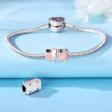 1 pieza Colgante plateado en plata con diseños de autocaravana rosa, estrella azul, cuentas con forma de corazón y enfermera, accesorio de manualidades DIY, joyería artesanal, apto para uso diario y fiestas