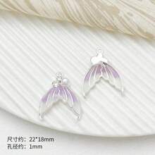 5/10pcs Elegant Mermaid Pendant, High-End Color Charm For Bracelet Necklace Earring DIY Jewelry Finding