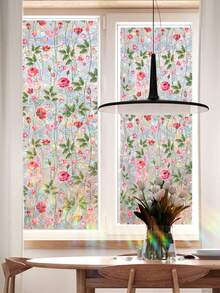 1 cái/1 bộ 2 miếng dán kính tĩnh điện 2D phẳng, miếng dán cửa sổ tĩnh điện hình hoa nhiều màu, óng ánh, miếng dán trang trí kính nhà, tự dính - Nhiều màu - Xem 11