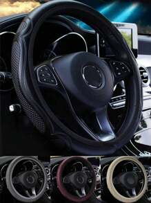 Car Anti-Slip Steering Wheel Cover Braid On The Steering Wheel Cover Shoulder Pad Holder Breathable Auto Wheel Cover Accessories