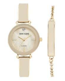 Anne Klein Women's Diamond Dial Bangle Watch With Bracelet Set Ladies Quartz Watch Set With Diamond Dial And Adjustable Link Bracelet Female Elegant Analog Watch,AK/3620CRST - Apricot - View 10