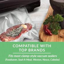 Vacuum Sealer Bags, Set Of 2 11"X50'  Rolls, Vac Seal For Sous Vide & Meal Prep, Commercial Grade Food Vac Bags - 11"x50'(2-rolL) - View 7