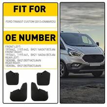 FOR TRANSIT CUSTOM 2012-ON FRONT AND REAR MUDFLAPS MUD FLAP - 4PCS SET - Black - View 5