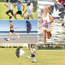 Bfsmile Running Speed Training 56 Parachute With Adjustable Strap, Carry Bag. Speed Chute Resistance Running Parachute Kids Youth And Adults - Black - View 8