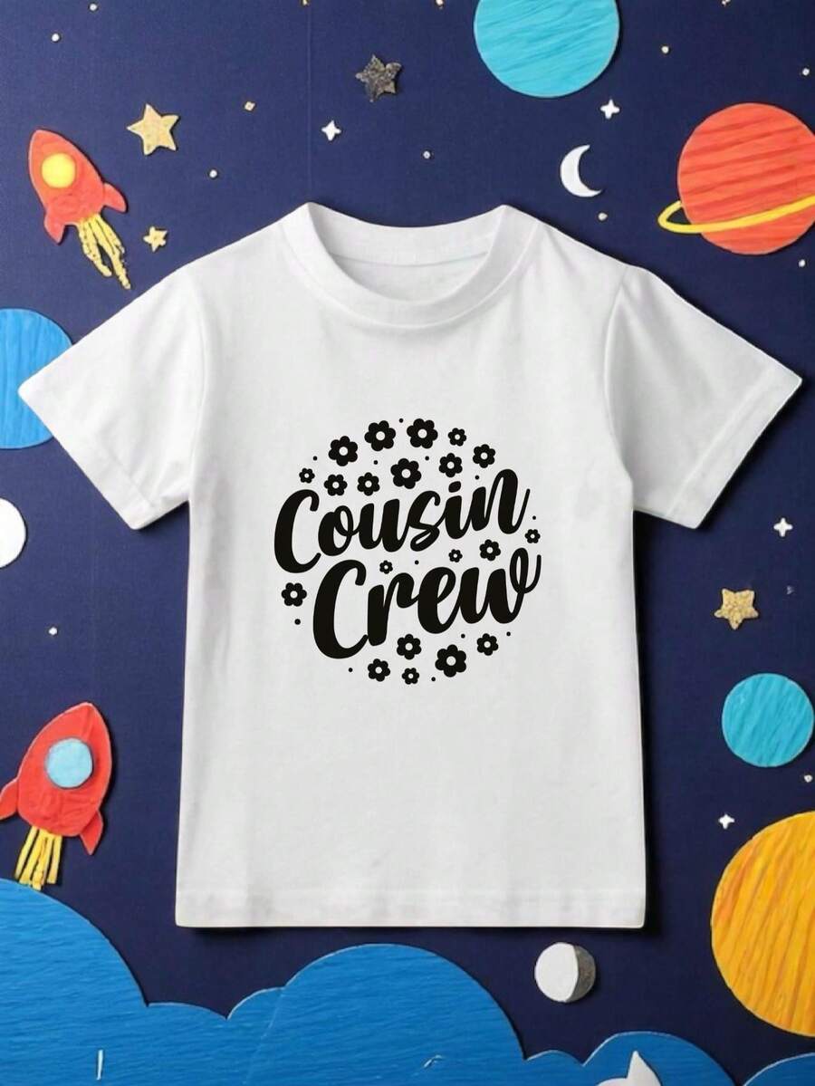 Cousin Crew Shirt, Toddler Cousins T-Shirt, Cool Bodysuit, Cousins Matching Sweatshirt, Cousins Club Shirts, Gift For Cousins TT- Kids 28 - 白色 - 查看 1