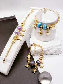 Fashion Bracelets (3 Random Pieces) - 金色 - 查看 10