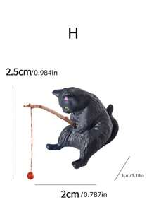 1pc Decoration For Fish Tank, Figurine Of Cat Fishing By The Fish Tank, Ornament Of Curious Cat Fishing For Aquarium, Desk Or Living Room Decor