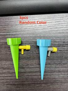 Self Watering Spikes: Automate Your Plant Watering With Adjustable Slow Release Control Valve Switch!Automatic Drippers For Vacation - Adjustable Control Valve - Ideal For House, Garden, And Office Plants(Random Color)