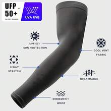 Compression Arm Sleeves, Arm Sleeves Men Women, Volleyball Cooling Arm Sleeve - 深灰色 - 查看 2